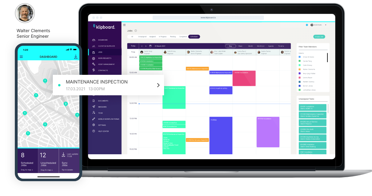 Planned work scheduler