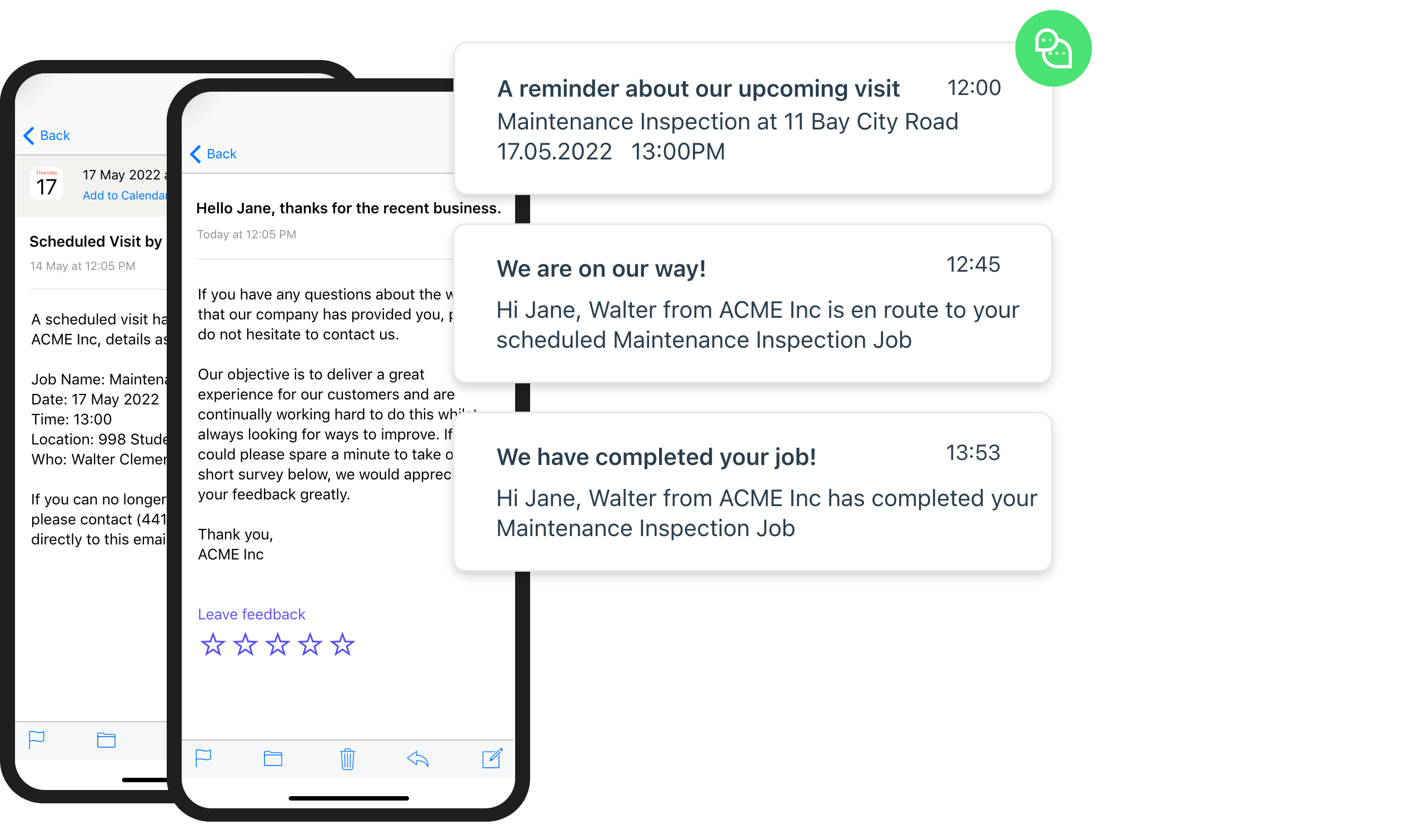 automated communications and customer notifications